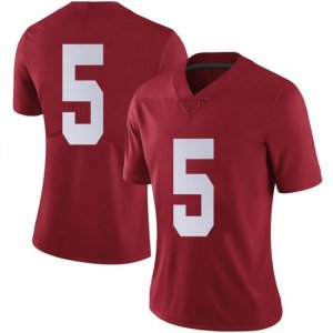 NCAA Women's Alabama Crimson Tide #5 Javon Baker Stitched College Nike Authentic No Name Crimson Football Jersey XD17T82DG